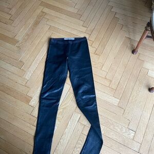 Rick Owens black leather leggings need some work